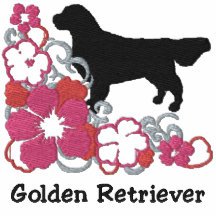 Pink Hibiscus Golden Retriever