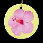 Pink Hibiscus Ornament