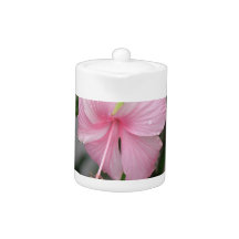 Pink Hibiscus  Teapot