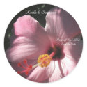 Pink Hibiscus Tropical Flowers Envelope Seals stickers