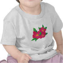 Pink hibiscus t-shirts