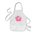 Pink Hibiscus Y Apron apron