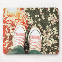 Pink Hightops Mousepads