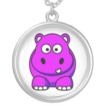 Pink Hippo Necklace