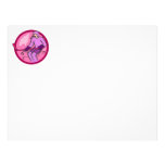 pink hockey girl personalized letterhead