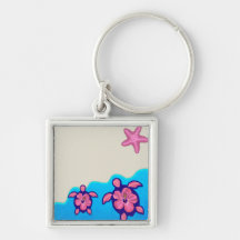 Pink Honu Turtles Key Chain