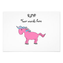 Pink horse with blue pink mane announcement