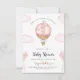 Pink Hot Air Balloon Baby Shower Invitation Girl Zazzle