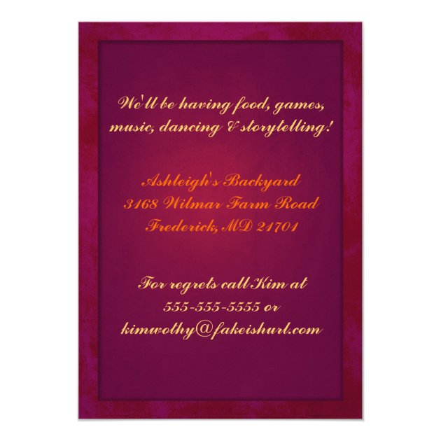 Pink Hot Fire Sweet 16 Bonfire Party Invitation