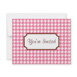 Pink Houndstooth Invitations
