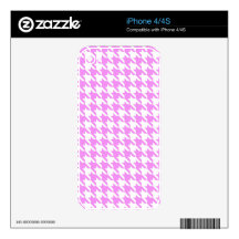 Pink Houndstooth iPhone 4 Decal