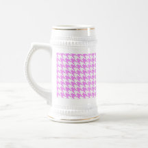 Pink Houndstooth Mugs