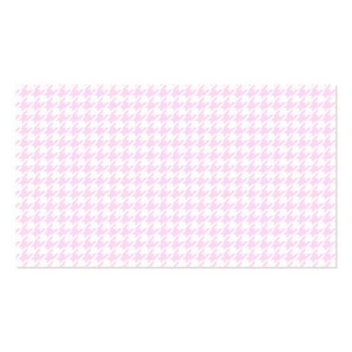 Pink Houndstooth pattern Business Card (back side)