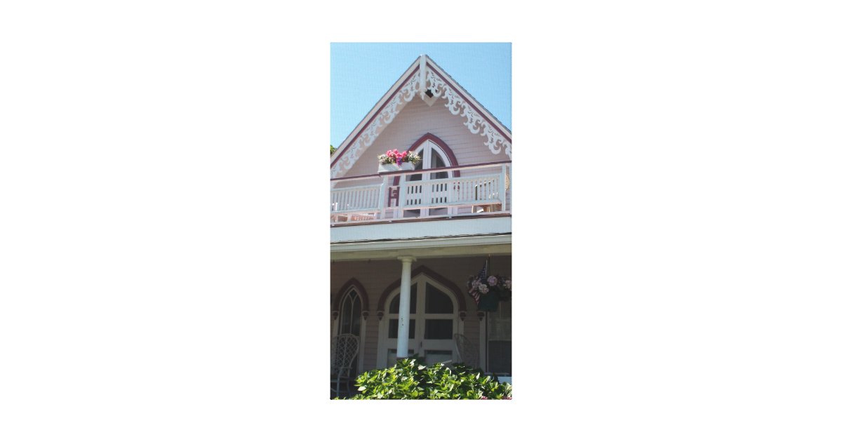 Pink House in Martha's Vineyard Canvas Print Zazzle