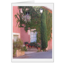 Pink House with Blue Door cards by kneimeier Pink House with Blue Door cards