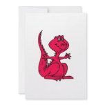 Pink Huggy Dinosaur Personalized Invitation