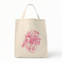 Pink Human Heart bags