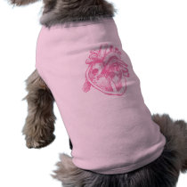 Pink Human Heart pet clothing