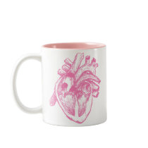 Pink Human Heart mugs by evilinpink Pink Human Heart mugs