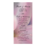 Pink Hyacinth Wedding Program Full Color Rack Card