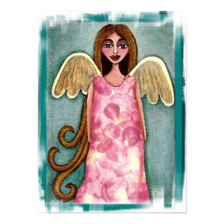 Pink Hydrangea Angel - print print