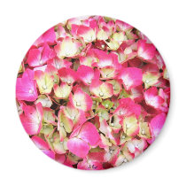 Pink Hydrangea Bouquet magnets by CyrScenes Pink Hydrangea Bouquet magnets