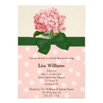Pink Hydrangea Bridal Shower Invitation invitations