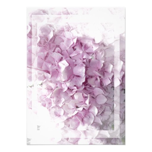 Pink Hydrangea Graduation Party Invitation