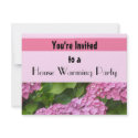 Pink Hydrangea House Warming Party invitations