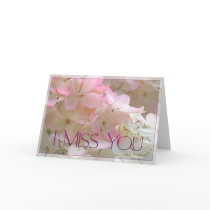 Pink Hydrangea -  I Miss You cards