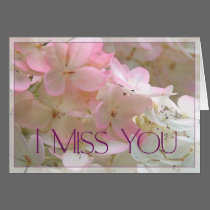 Pink Hydrangea -  I Miss You cards