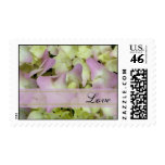 Pink Hydrangea Love Wedding Postage Stamps