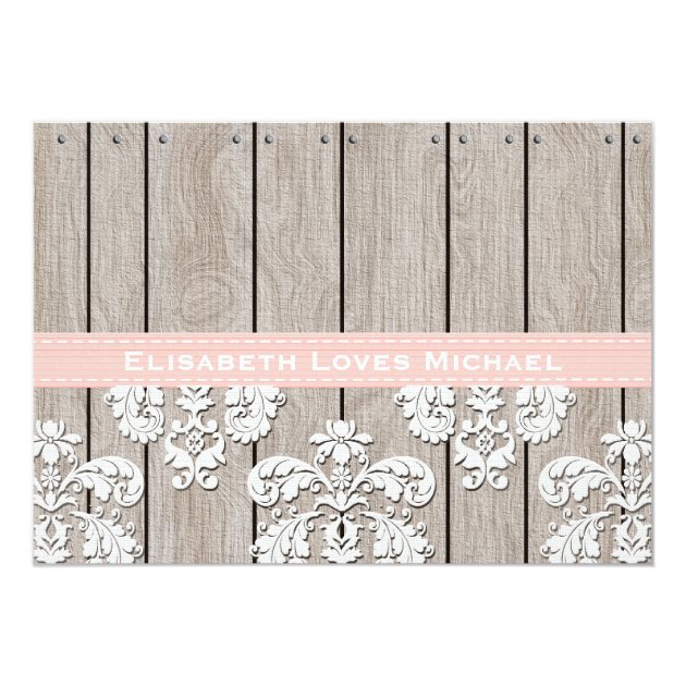 Pink Hydrangea Monogrammed Mason Jar Bridal Shower 5x7 Paper Invitation Card