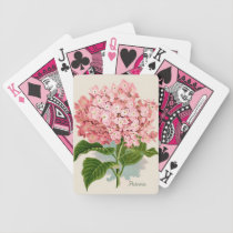 Pink Hydrangea Playing Cards playing cards