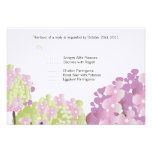 Pink Hydrangea Reply Card invitations