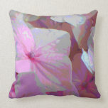 Pink Hydrangea Throw Pillow