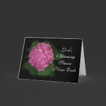 Pink Hydrangea Valentine cards