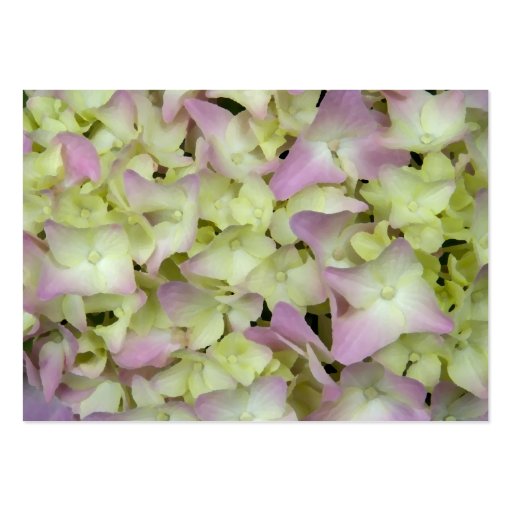 Pink Hydrangea Wedding Charity Favor Card Business Cards (back side)
