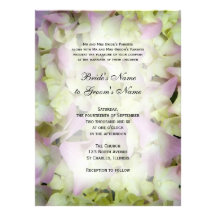 Pink Hydrangea Wedding Invitation