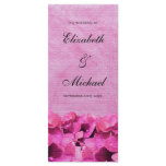 Pink Hydrangea Wedding Program Rack Card Template