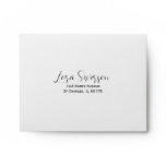 Pink Hydrangea Wedding Response Card Envelope