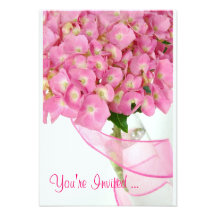 Pink Hydrangeas Invite