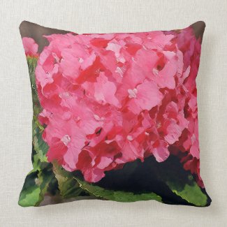 Pink Hydrangeas Pillows