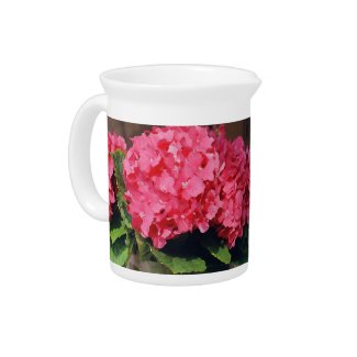 Pink Hydrangeas Pitchers