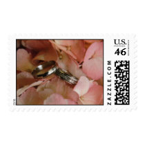 Pink Hydrangia Wedding Postage postage