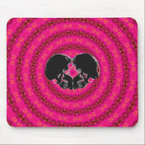 pink hypnosis black heart skulls mousepads