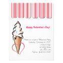 Pink Ice Cream Valentine Party Invitation