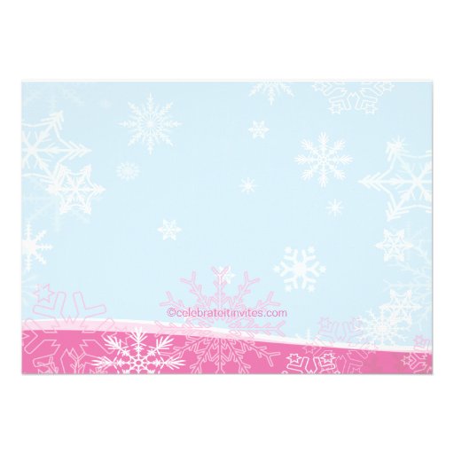 Pink Ice Skating Birthday Party Invitation