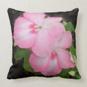Pink Impatiens throwpillow