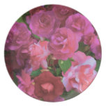 Pink Impatiens on a Plate